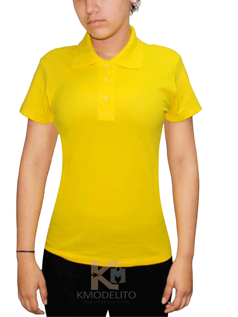 Polo amarillo mujer new arrivals