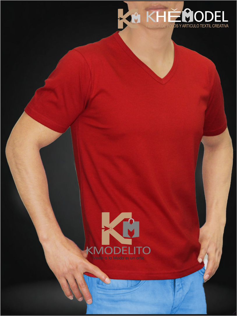 Polos hombre cuello v