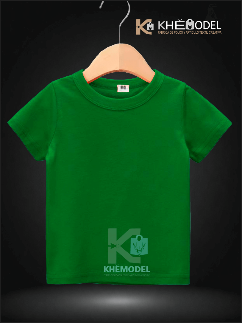 Polos verde perico para niños