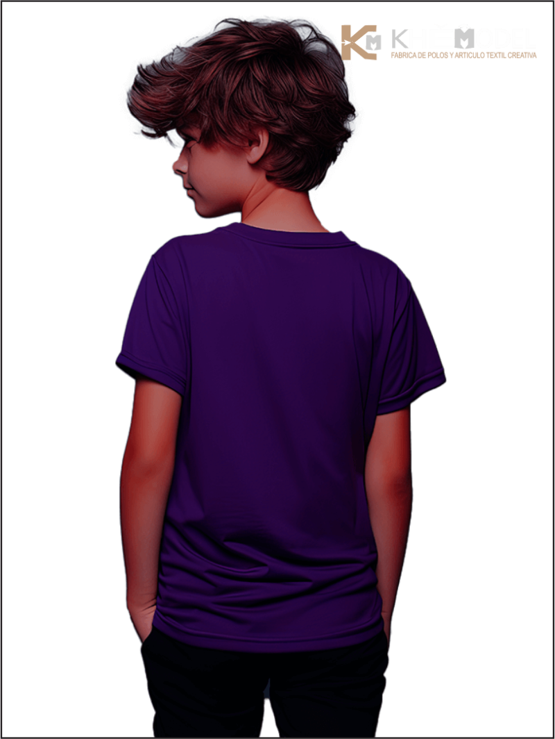 polos morado niños